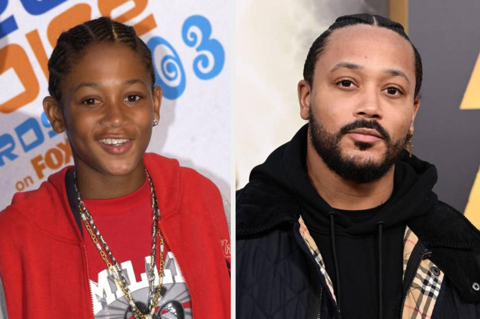 Lil' Romeo appears at the 2003 Teen Choice Awards, Romeo Miller arrives at the "Shazam! Fury Of The Gods" premiere on March 14, 2023