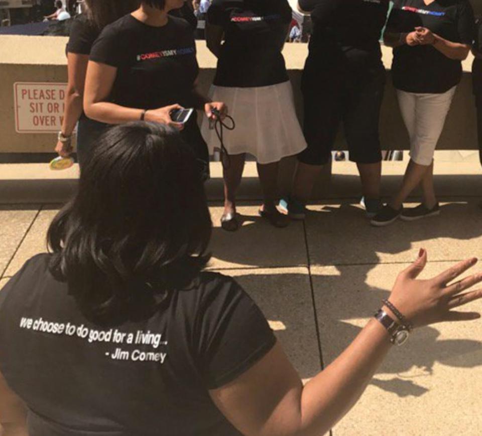 Pro-Comey T-shirts at FBI Family Day. (Photo: Twitter)