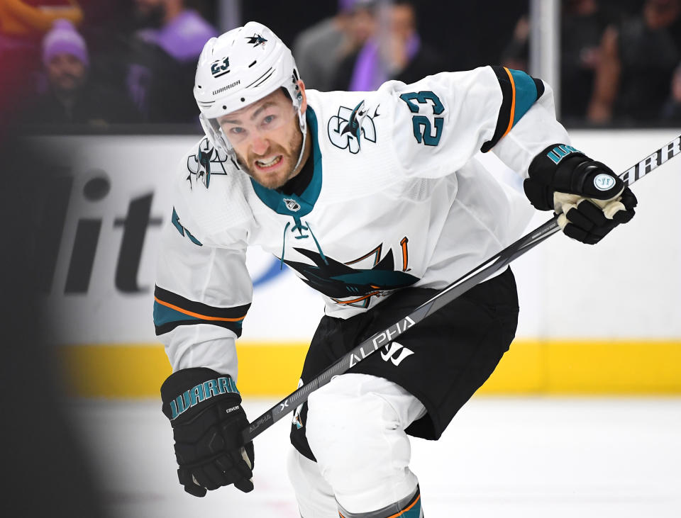 San Jose Sharks center Barclay Goodrow (23) 