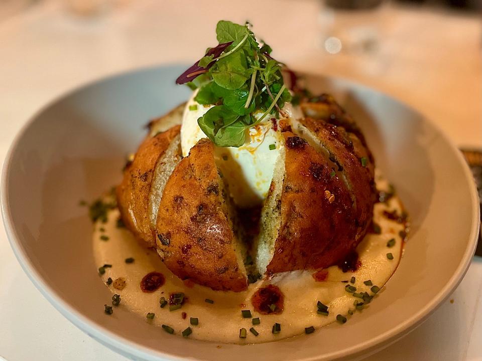 Garlic burrata bread from 63 Sovereign in Ormond Beach.