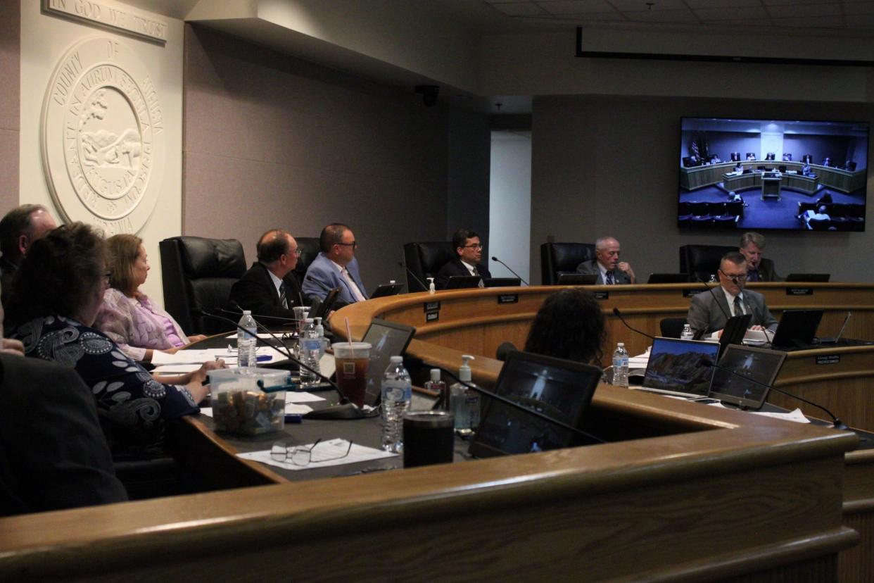 The Augusta County Board of Supervisors on Wednesday, June 26, before voting on the animal shelter contract.