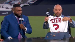 Why was Derek Jeter holding a Red Sox jersey? Yankees legend