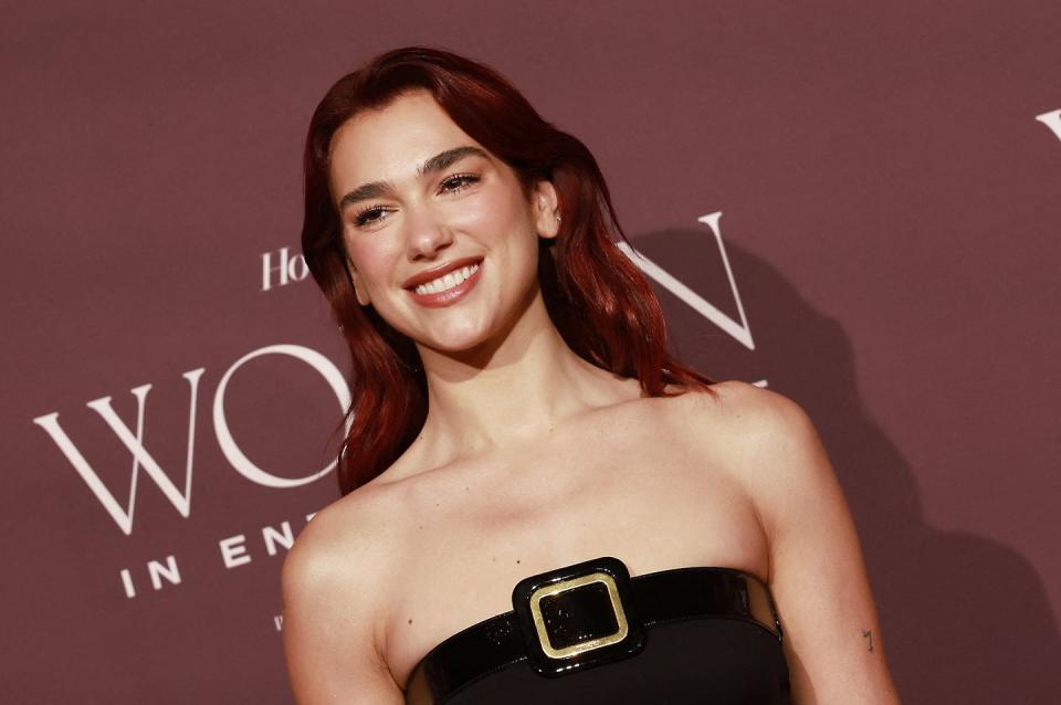 dua lipa at women in entertainment gala