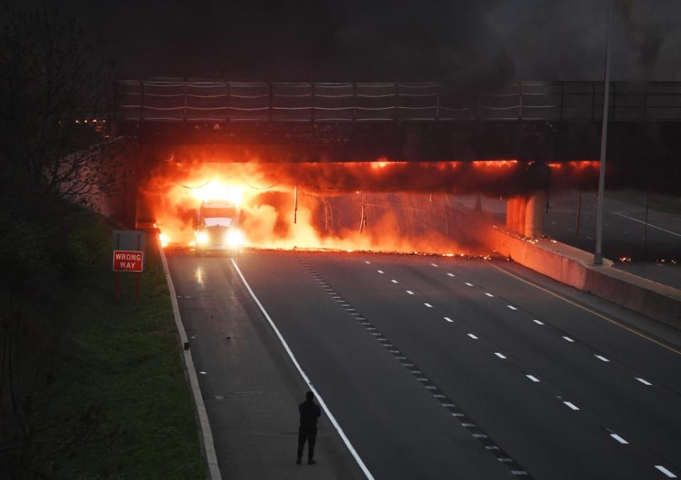 The tanker truck explosion’s intense heat compromised the span’s integrity. Matthew McDermott