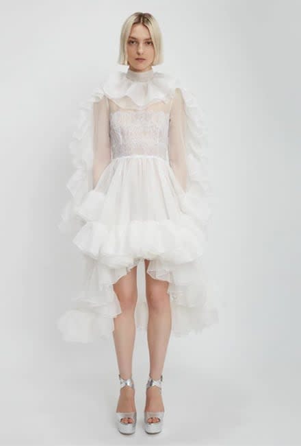 christopher kane frill wedding dress