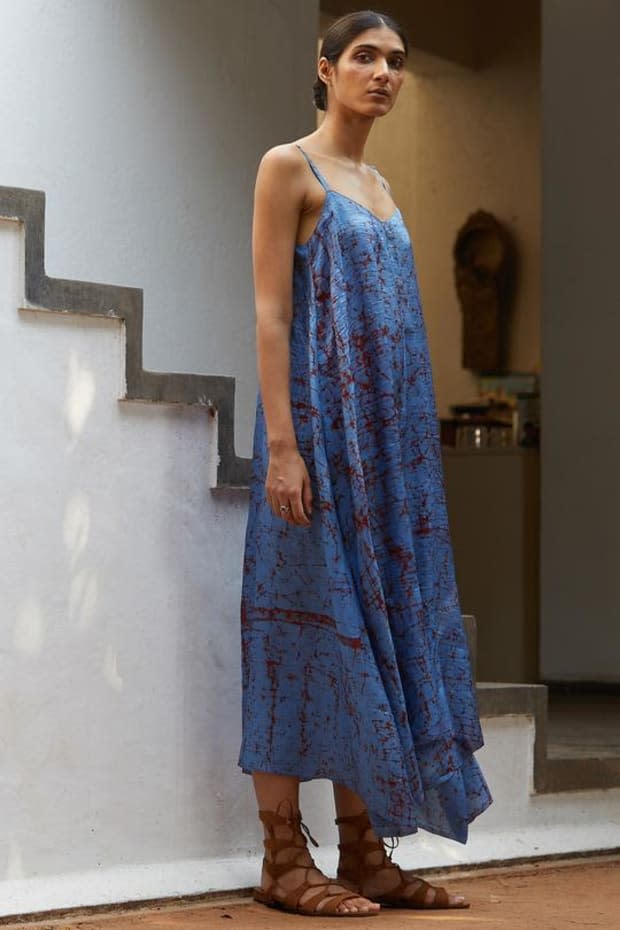 <p>The Summer House Jane Dress, $141, <a href="https://thesummerhouse.in/collections/the-romantics/products/blue-batik-silk-dress#img-2" rel="nofollow noopener" target="_blank" data-ylk="slk:available here;elm:context_link;itc:0;sec:content-canvas" class="link ">available here</a>.</p>