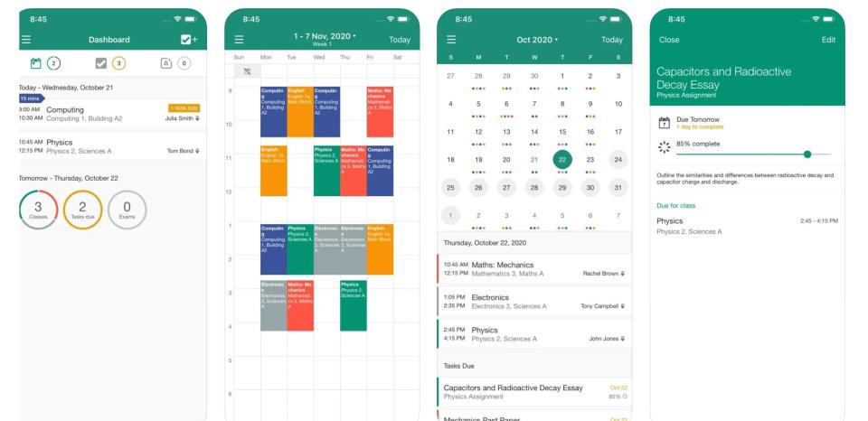 My Study Life app - best calendar apps for 2021