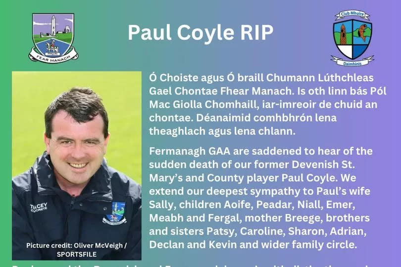 Fermanagh GAA tribute to Paul Coyle