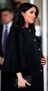 <p>In the wake of the New Zealand terrorist attacks, the <a href="https://www.townandcountrymag.com/society/tradition/g26869679/prince-harry-meghan-markle-visit-new-zealand-high-commission-photos/" rel="nofollow noopener" target="_blank" data-ylk="slk:Duke and Duchess expressed their condolences at New Zealand house;elm:context_link;itc:0;sec:content-canvas" class="link ">Duke and Duchess expressed their condolences at New Zealand house</a> in London. Meghan wore a black cape jacket, with bejeweled buttons and collar, black pumps, and the Boh Runga earrings given to her by the New Zealand Prime Minister.</p>