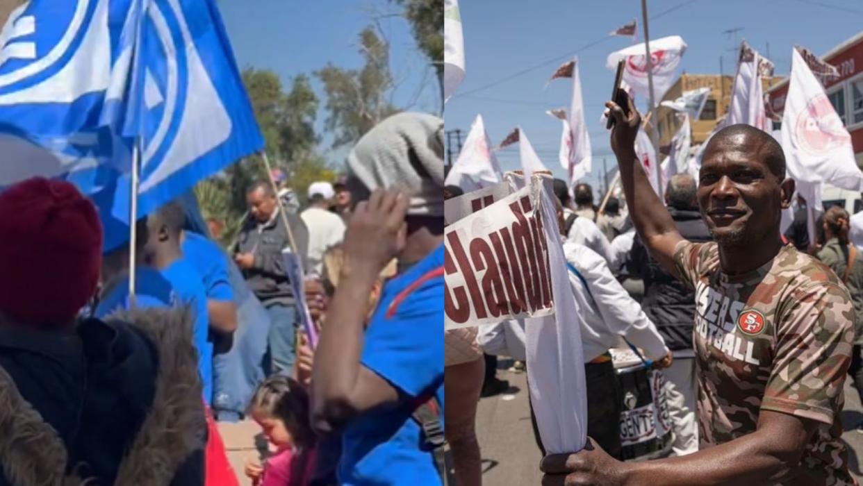 Haitianos han sido usados en campañas políticas por Morena y PAN. (Captura X/@David_SantiagoH/El Universal)