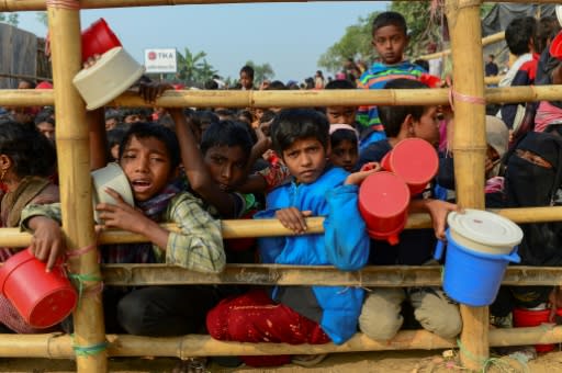 The bulk of the Rohingya in Bangladesh, or some 700,000 people, flooded across the border last August to escape the violence