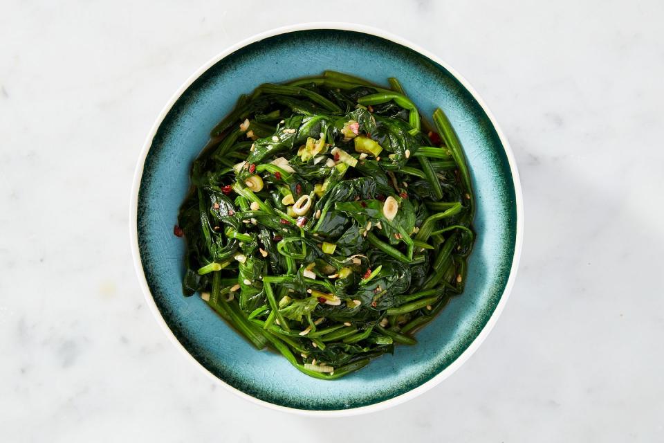 Garlic-Sesame Sautéed Spinach