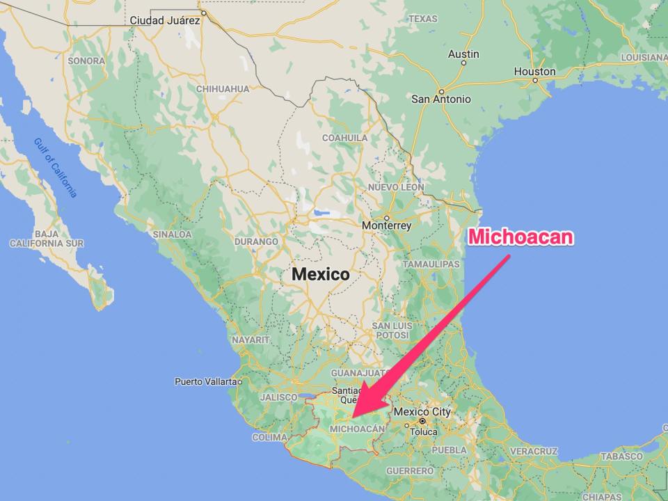 A Map of Mexico.