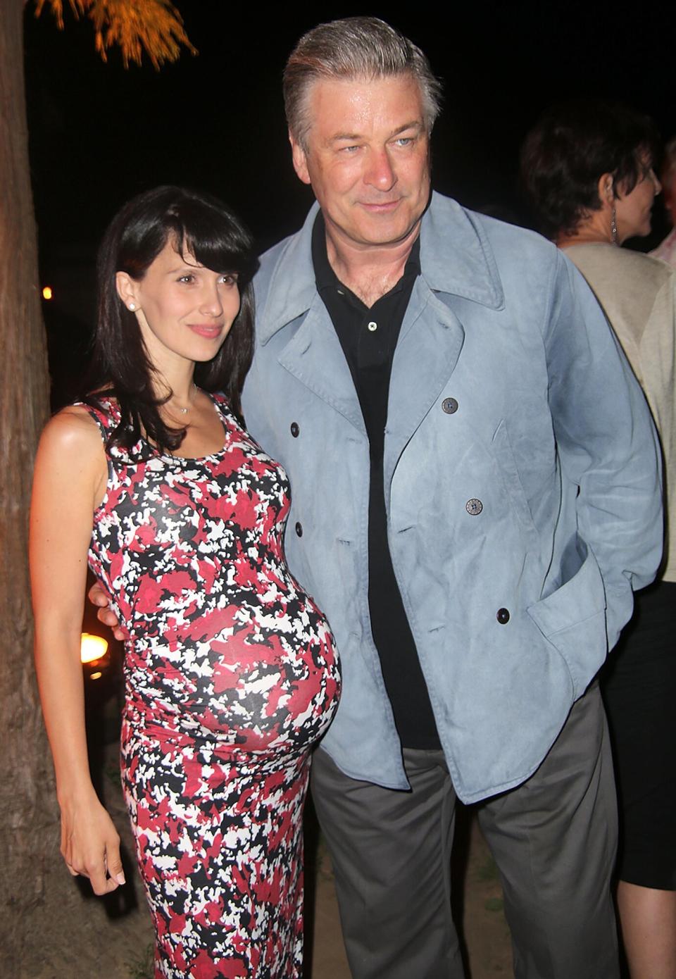 Hilaria Baldwin and Alec Baldwin attend the "All My Sons" opening night performance at Guild Hall on June 13, 2015 in East Hampton, New York