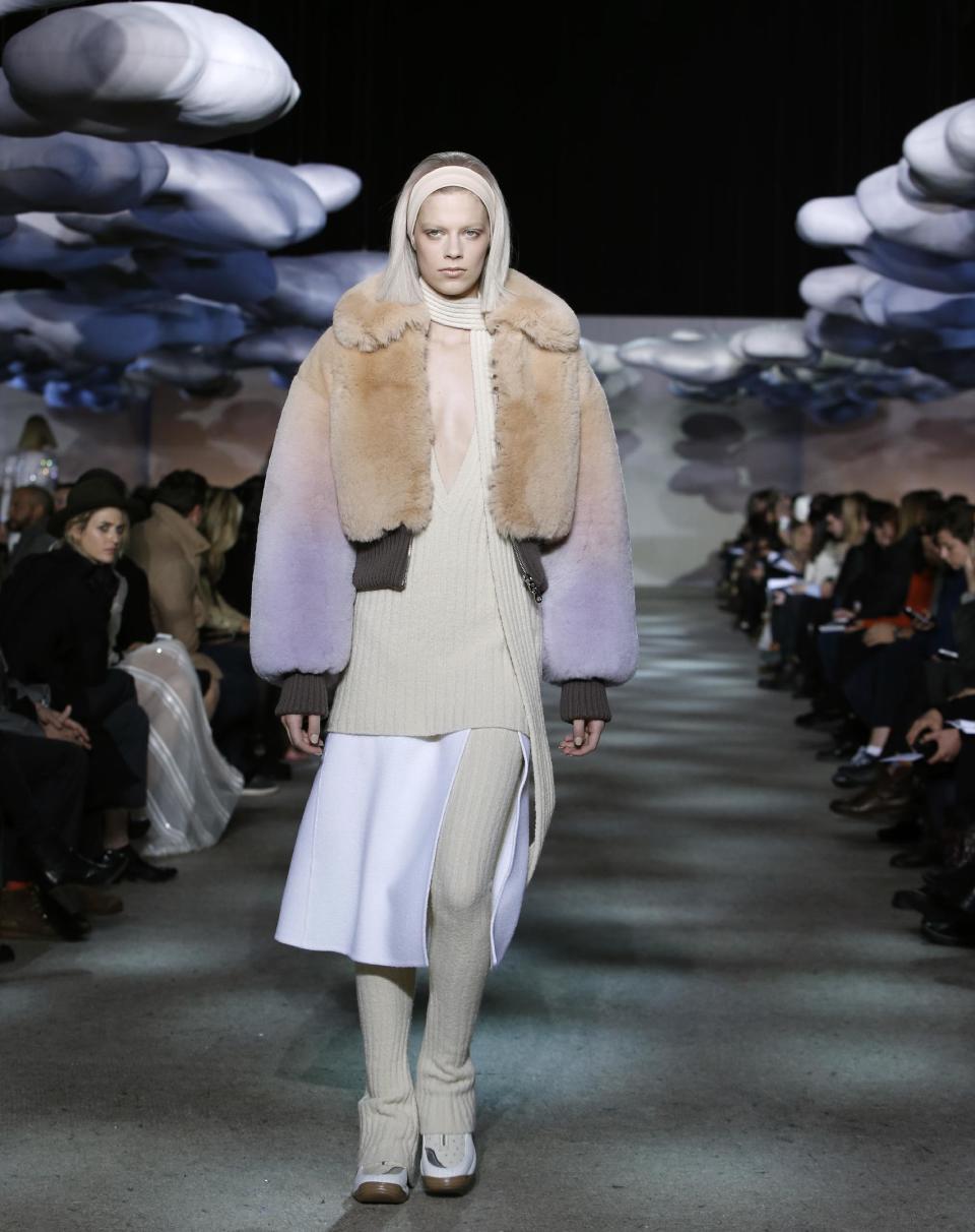 The Marc Jacobs Fall 2014 collection is modeled at Fashion Week in New York, Thursday, Feb. 13, 2014. (AP Photo/Kathy Willens)