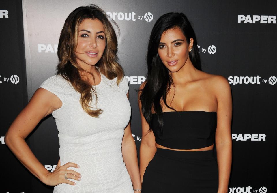 Closeup of Larsa Pippen and Kim Kardashian