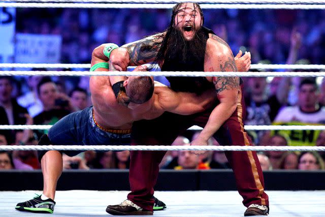 <p>Jonathan Bachman/AP Images for WWE</p> From left: John Cena and Bray Wyatt