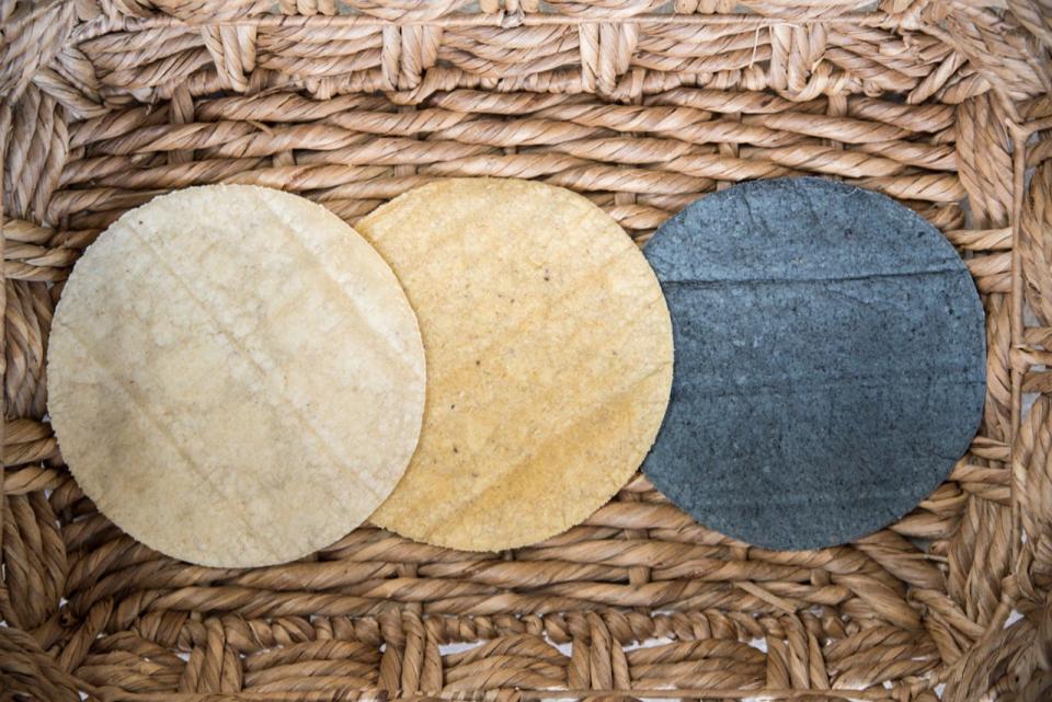 A trio of organic tortillas at the Sierra Madre tortilla shop in Lake Worth Beach.