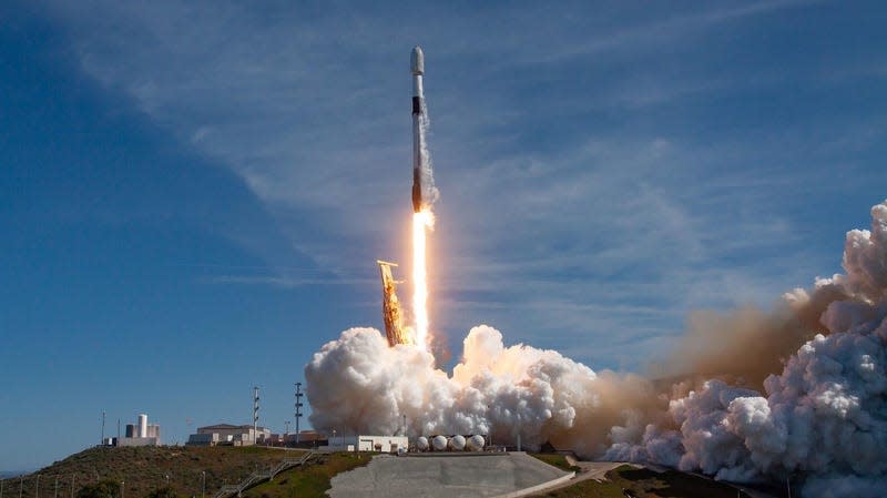 SpaceX’s Falcon 9 rocket launching a batch of Starlink satellites earlier this month. 