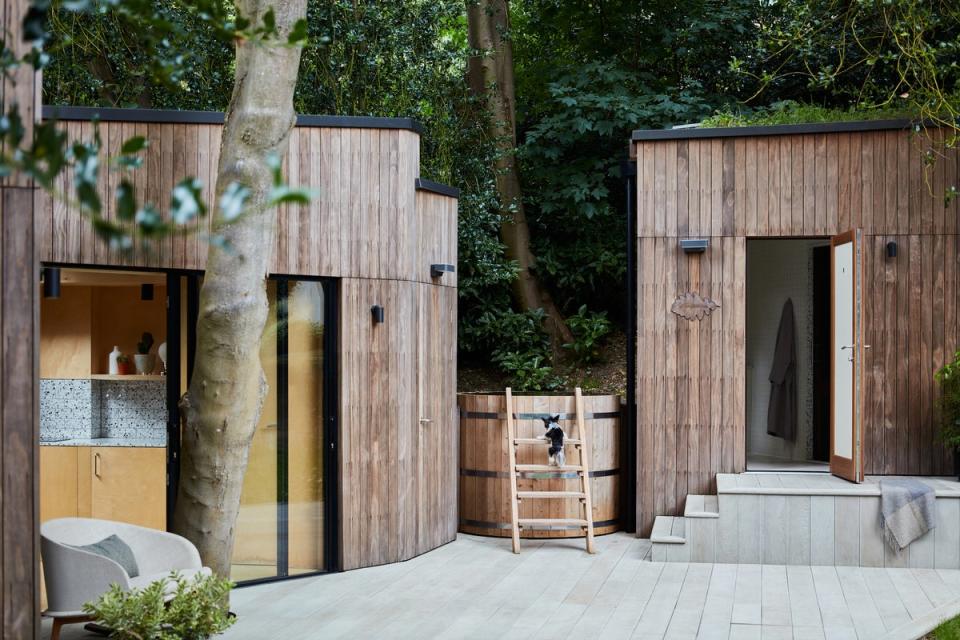 This Hampstead house has a traditional Russian banya in the back garden (Black & Milk)