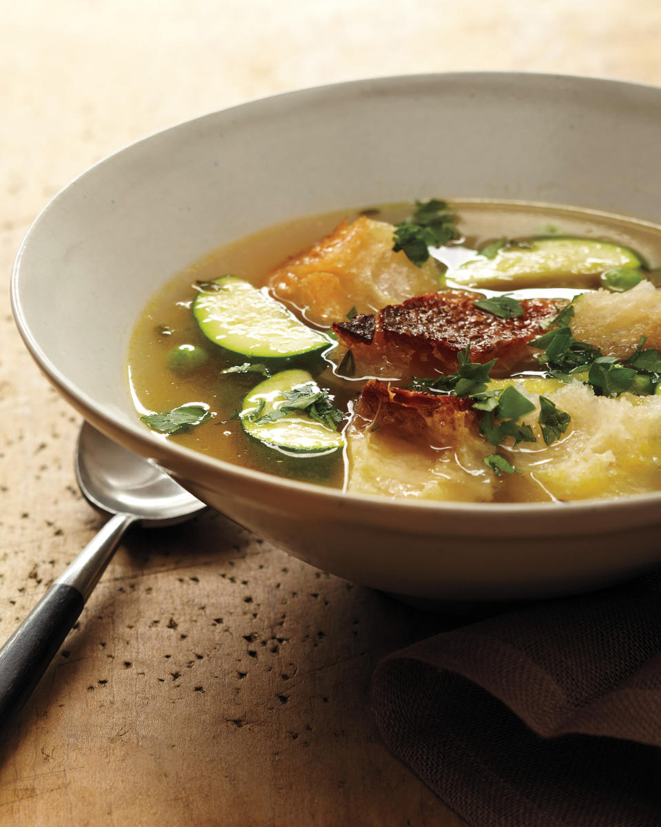 Bread Soup with Spring Vegetables