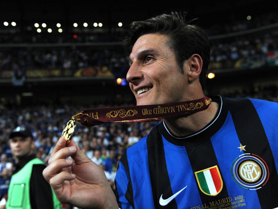 The decades have changed but Javier Zanetti remains one of Inter Milan's most favourite sons: AFP