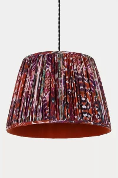 M&S x Fired Earth Cabana Pleated Tapered Lamp Shade