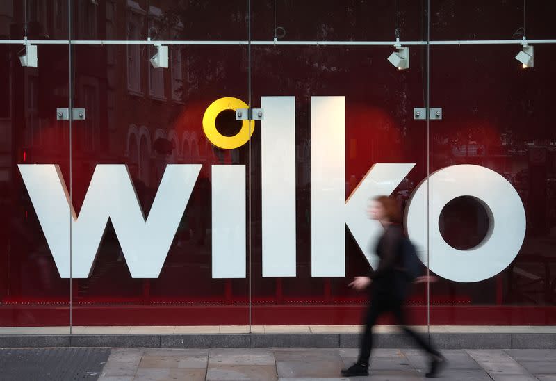 A branch of the discount retail homeware store Wilko is seen in London