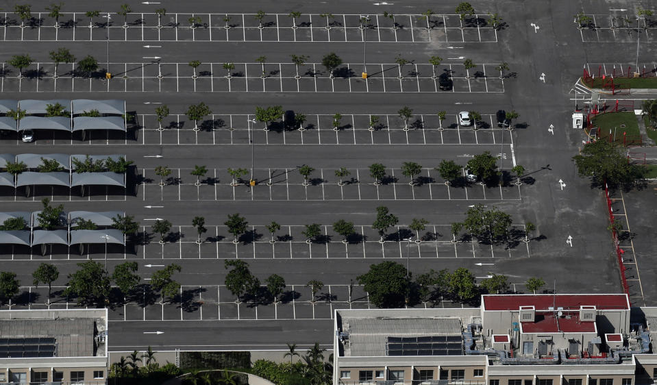 A parking of a mall is pictured in Barra da Tijuca neighborhood during the coronavirus disease (COVID-19) outbreak, in Rio de Janeiro