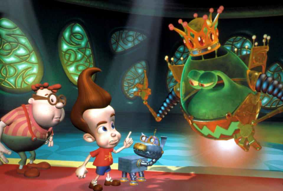 the king alien/robot speaking to Jimmy Neutron