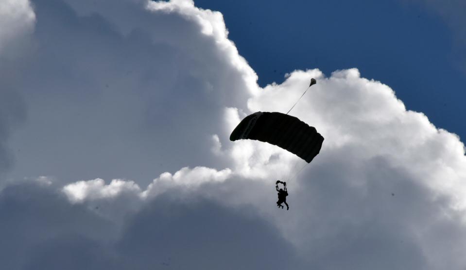 A skydiver, not pictured, was found dead after landing in the front yard of a Titusville home, police reported. (File photo)