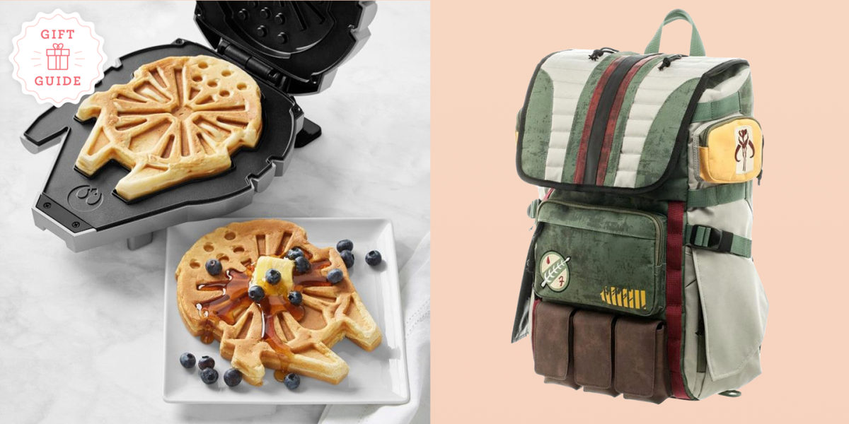 Uncanny Brands Mandalorian Waffle Maker - Bounty Hunter & Baby Yoda Waffles  - Star Wars Kitchen Appliance