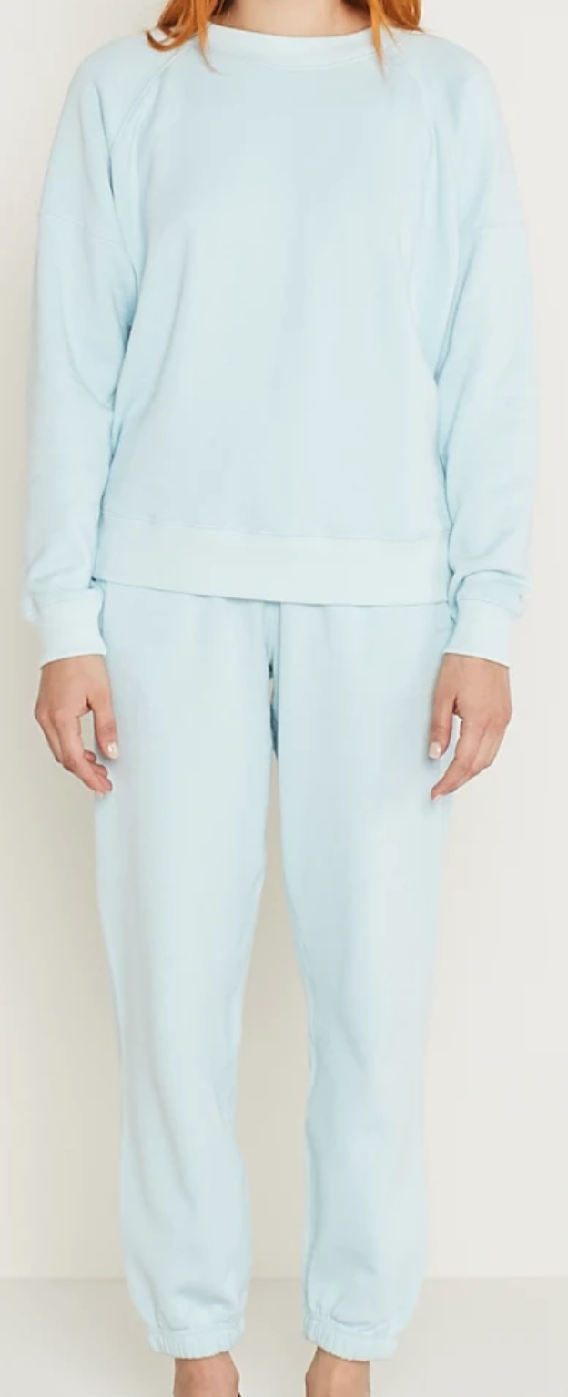 Entireworld Women's Loop Back Sweatsuit in Light Blue