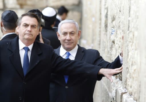 Brazilian President Jair Bolsonaro is the first head of state to visit the Western Wall alongside an Israeli premier