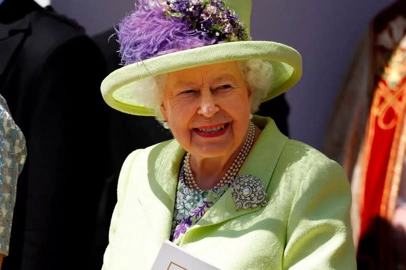 The Queen at Prince Harry and Meghan Markle's wedding in 2018