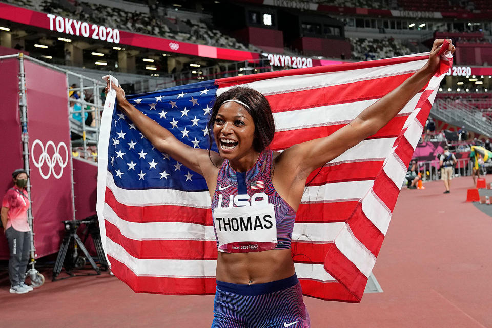 <p>Biography: 24 years old</p> <p>Event: Women's 200m race</p> <p>Quote: "It's such a long journey, and so many days and hours of mental and physical preparation. And it just all came together in that one moment."</p>