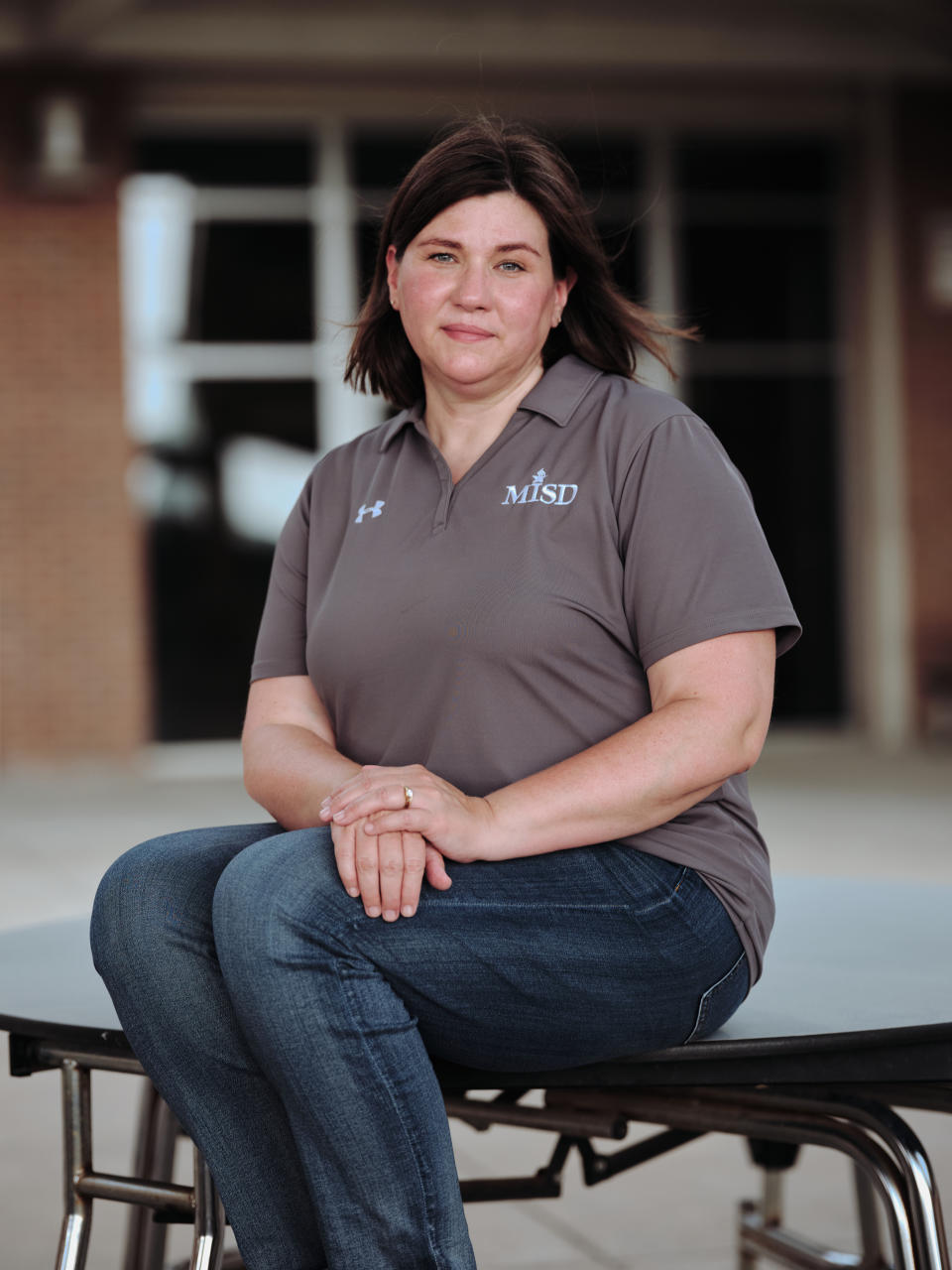 Image: Karen Marcucci, Mansfield's school board president from 2018 until this spring. (Zerb Mellish for NBC News)