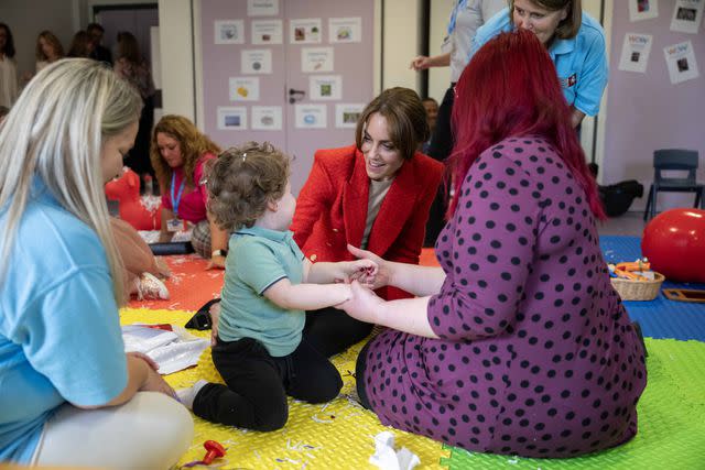 <p>Paul Grover - WPA Pool/Getty</p> Kate Middleton visits a portage session on Sept. 27, 2023