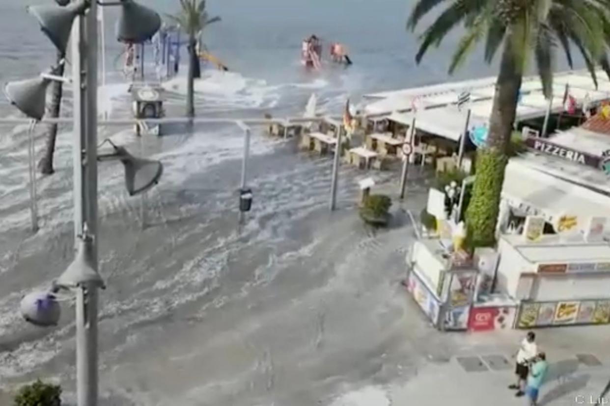 Holiday resorts in Majorca and Menorca were flooded by freak weather: SOLARPIX.COM