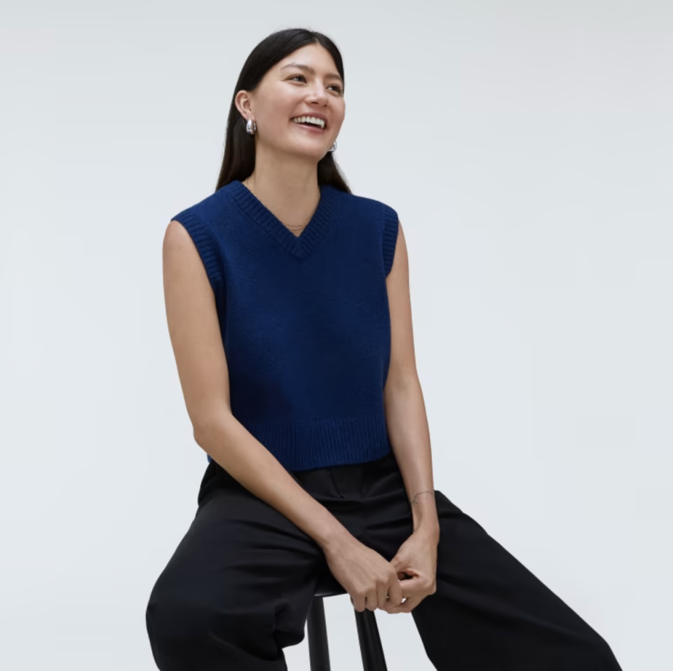 The ReCashmere Vest (Photo via Everlane)