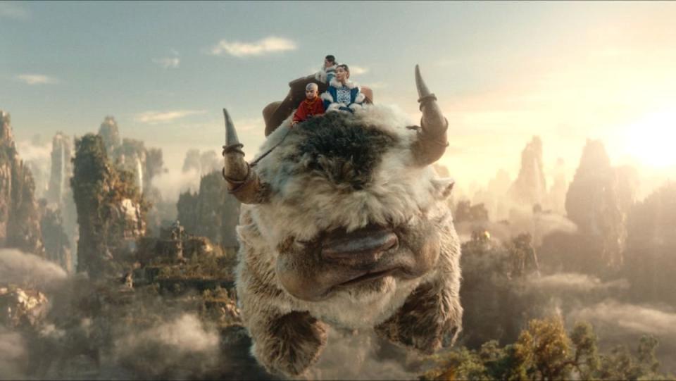 Avatar the Last Airbender live-action creature Appa, a flying or sky bison 