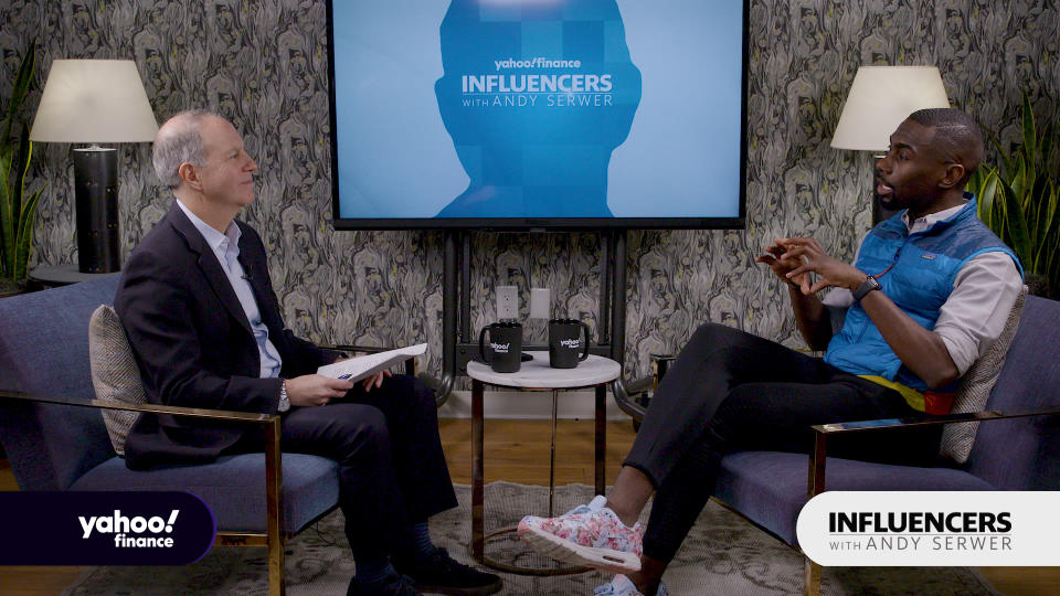 Activist and podcast host DeRay Mckesson appears on Influencers with Andy Serwer.