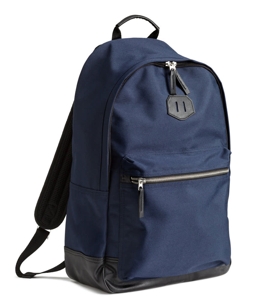 <p>H&M Backpack in Navy</p><p>H&M Backpack in Navy, $30,<a rel="nofollow noopener" href="http://www.hm.com/us/product/89335?article=89335-B&cm_vc=SEARCH%5C" target="_blank" data-ylk="slk:hm.com;elm:context_link;itc:0;sec:content-canvas" class="link "> hm.com</a></p>