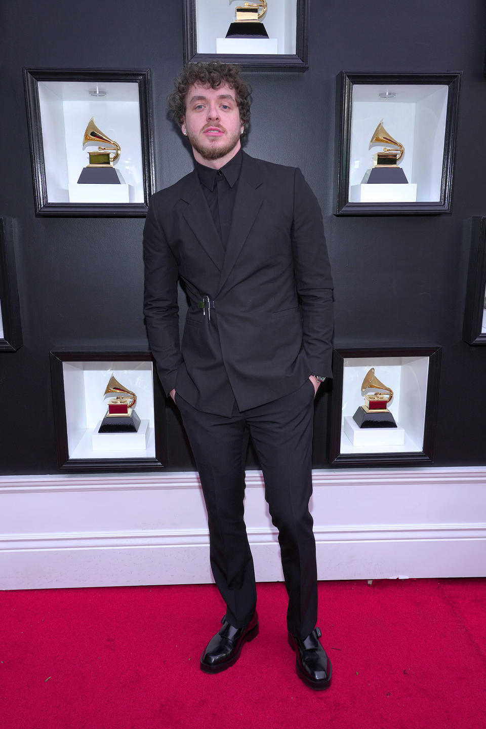 Grammys 2022 Red Carpet fashion Jack Harlow 