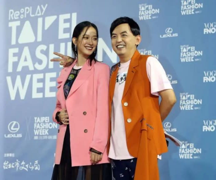 Mickey was hospitalised after his recent confession of sexual harassment, seen here with wife Summer Meng at Taipei Fashion Week in 2020