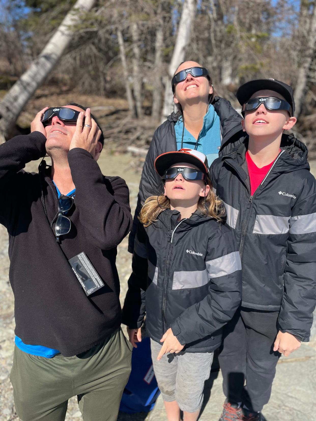 After a long journey from West Palm Beach, the Collins family arrived at a lakeside in New Hampshire to witness April's total eclipse.