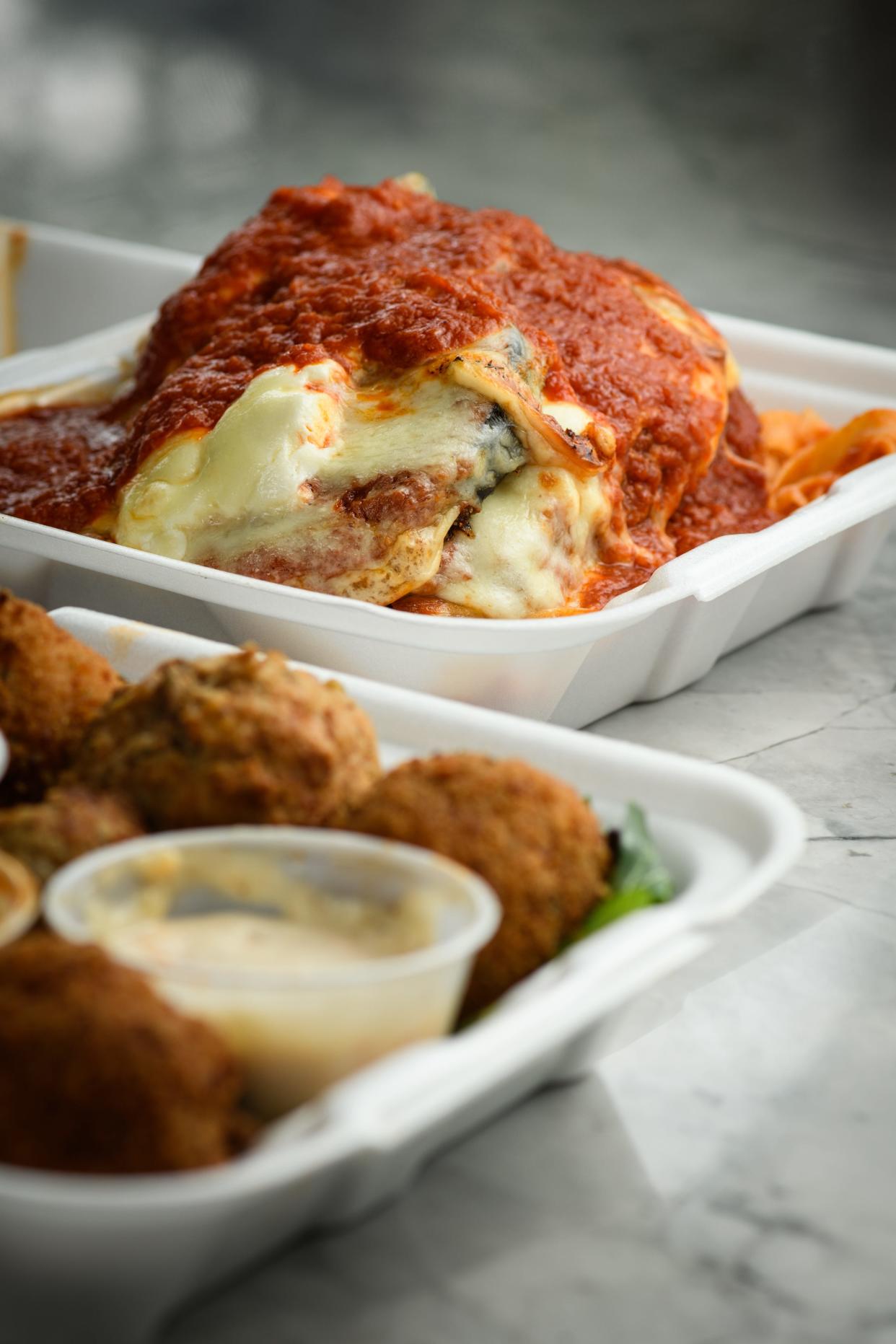 Eggplant and chicken parm from the Bella Nonna food truck.