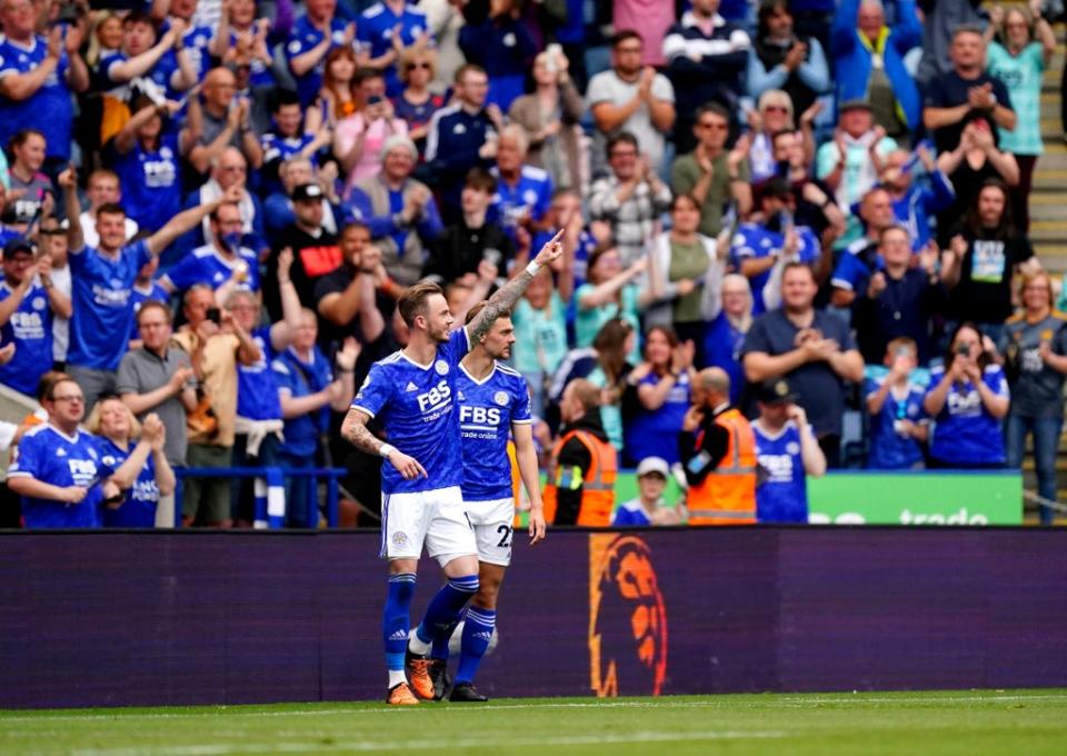 Leicester’s James Maddison opened the scoring against Southampton. (Mike Egerton/PA) (PA Wire)