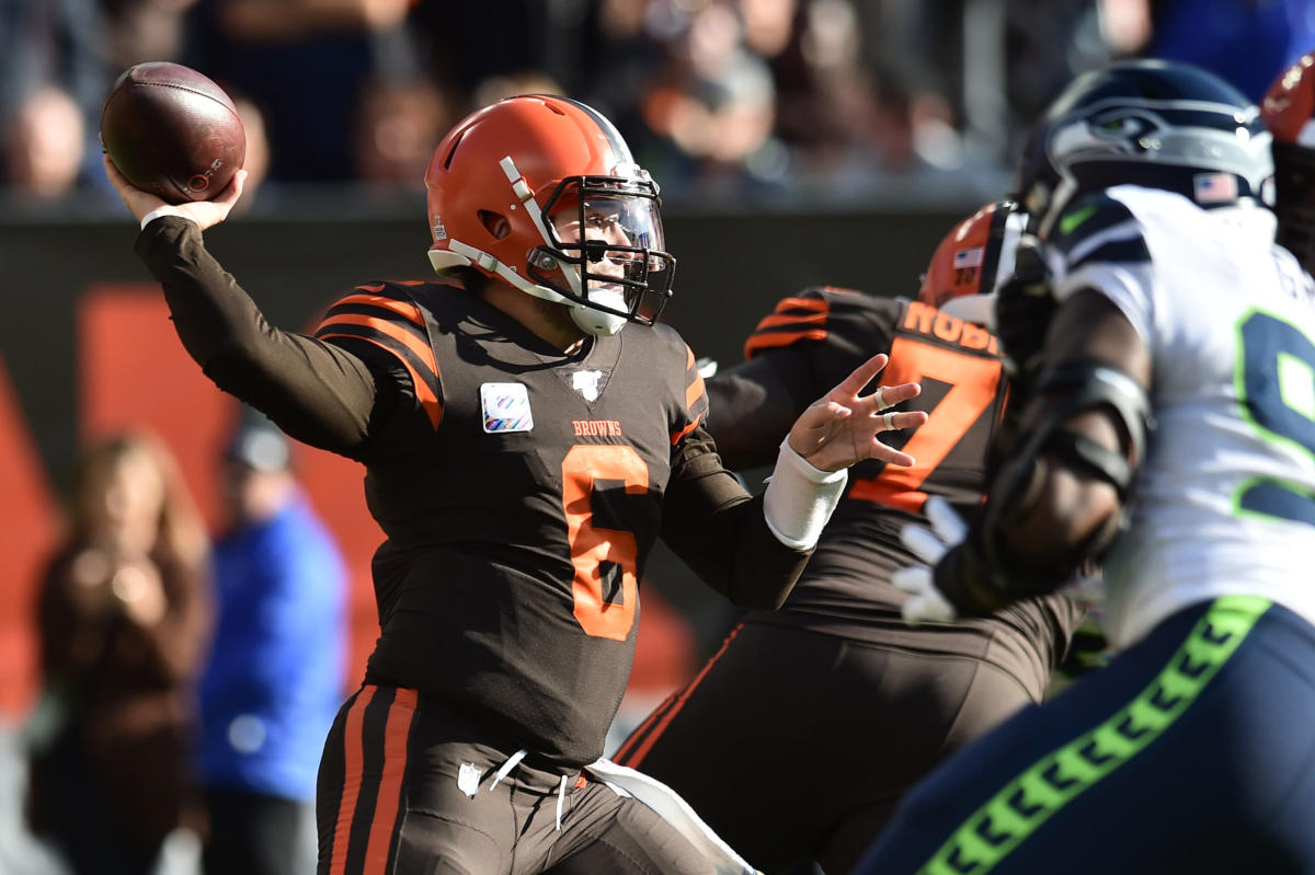 Fake Baker Mayfield Jersey Posted on Seahawks Pro Shop amid Browns Trade  Rumors, News, Scores, Highlights, Stats, and Rumors