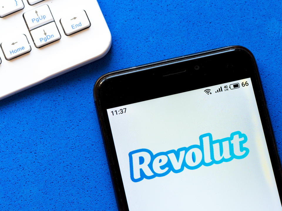 UKRAINE - 2020/05/02: In this photo illustration a Revolut logo seen displayed on a smartphone. (Photo Illustration by Igor Golovniov/SOPA Images/LightRocket via Getty Images)